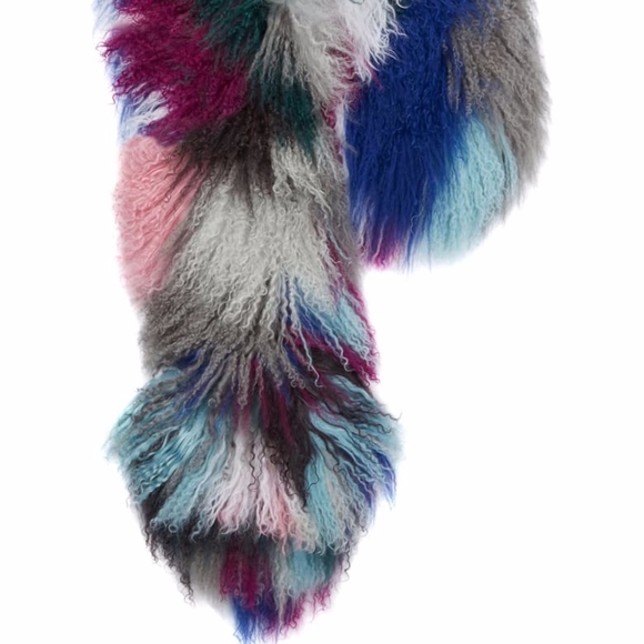 Charlotte Simone Kaleidoscope Mongolian Lamb Scarf - Picture 3 of 6